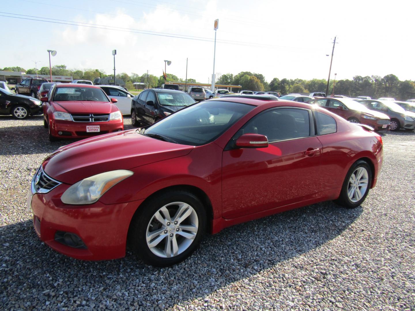 2012 Red /Tan Nissan Altima 2.5 S 6M/T Coupe (1N4AL2EP0CC) with an 2.5L L4 DOHC 16V engine, Automatic transmission, located at 15016 S Hwy 231, Midland City, AL, 36350, (334) 983-3001, 31.306210, -85.495277 - Photo#2